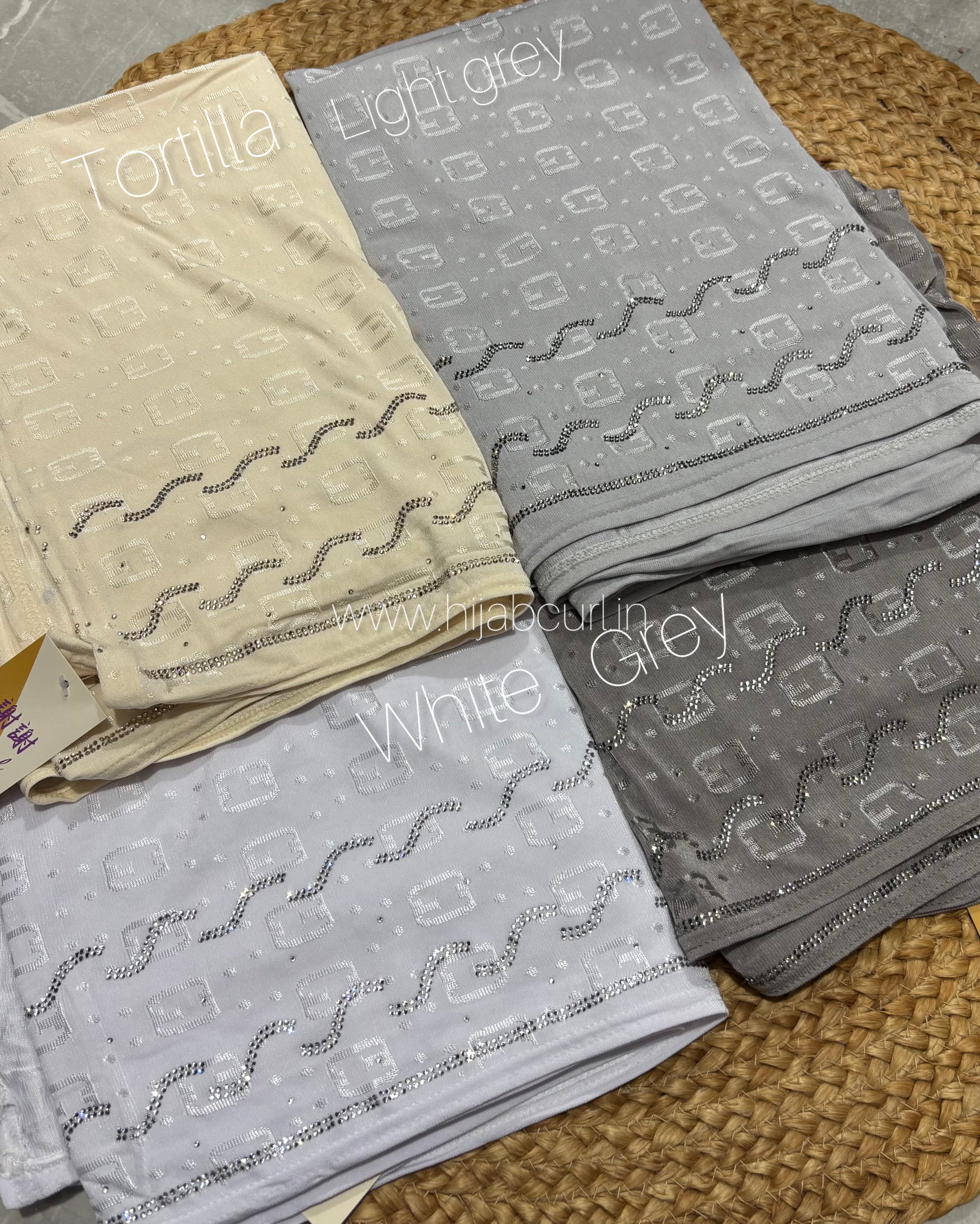 Jersey Hijab - Border Stone Work