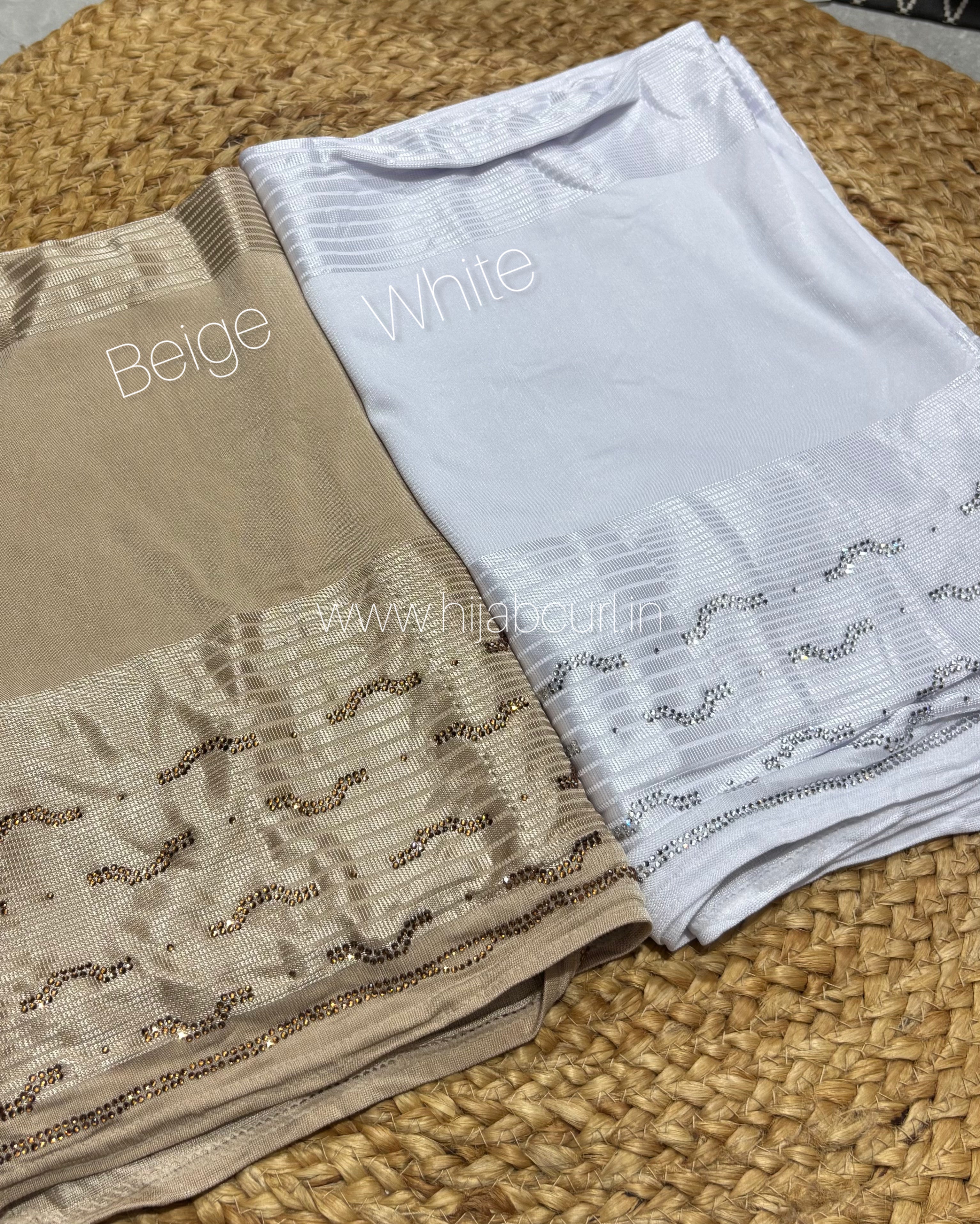 Jersey Hijab - Border Stone Work