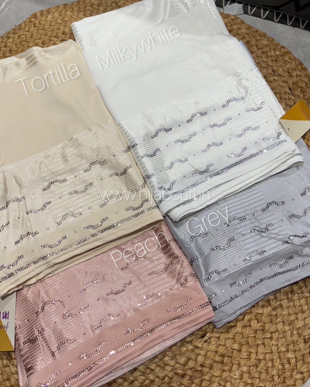Jersey Hijab - Border Stone Work
