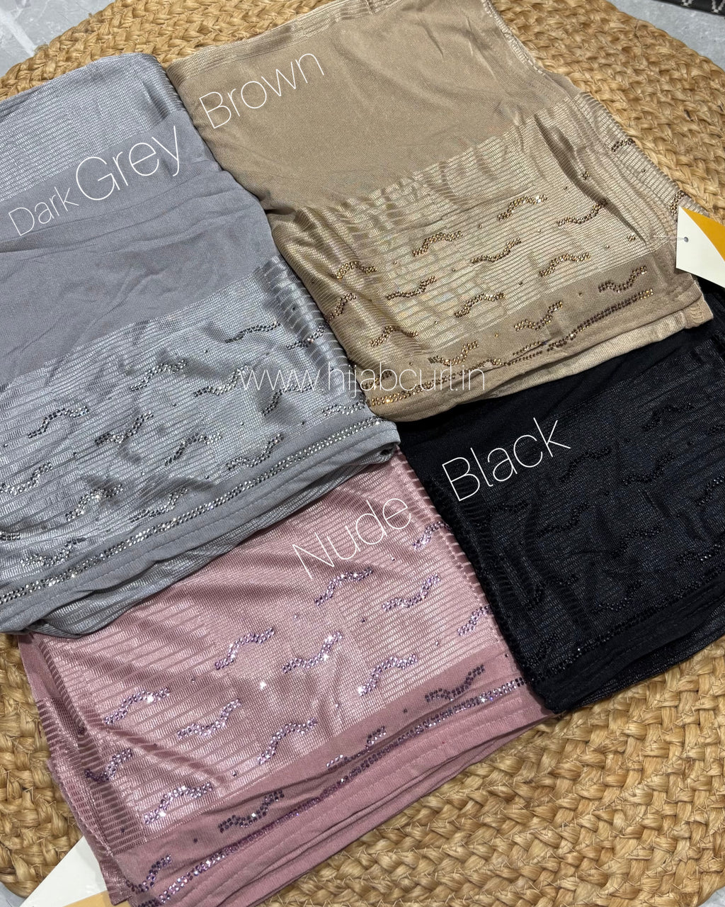 Jersey Hijab - Border Stone Work