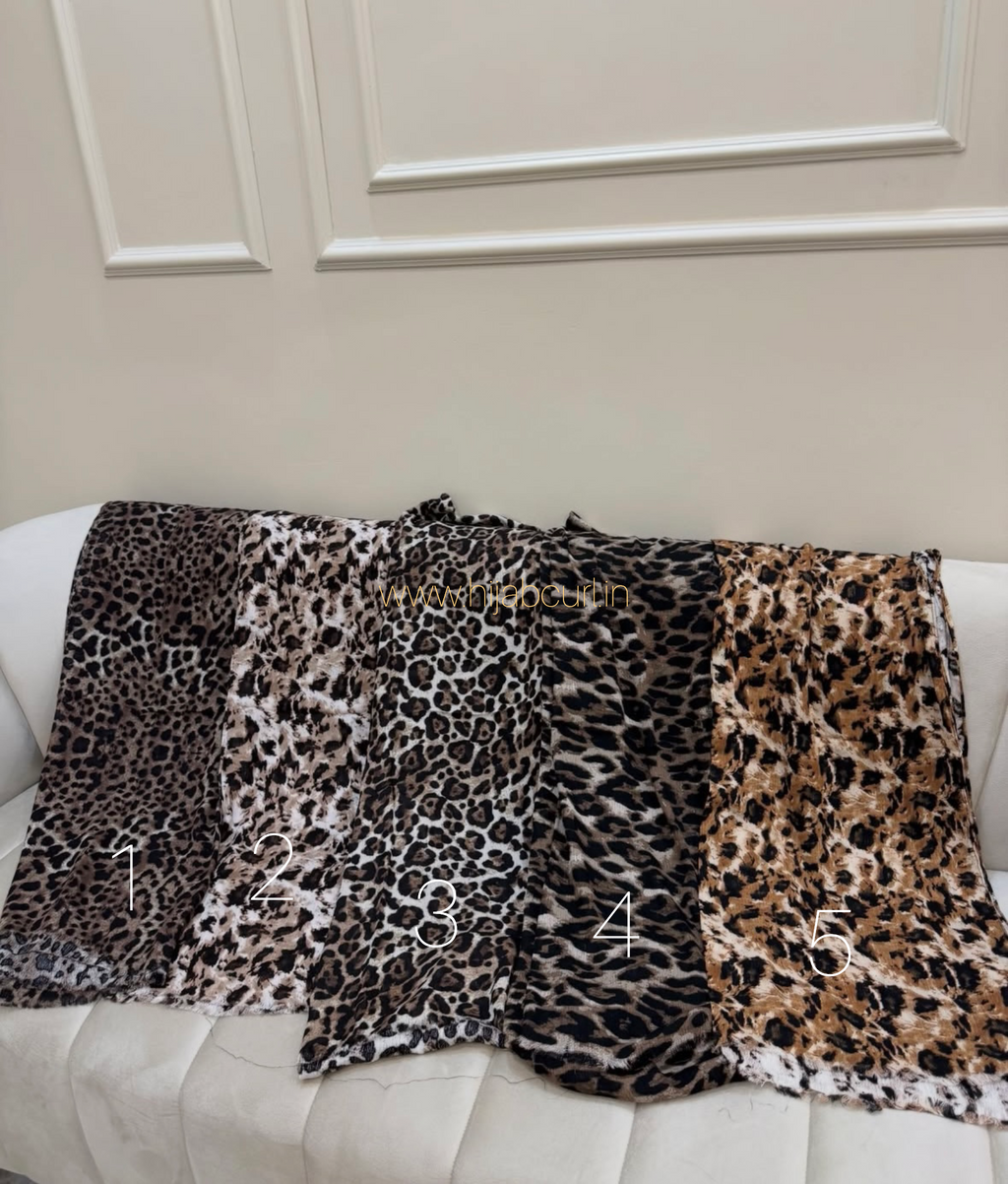 Modal Leopard Print Hijab