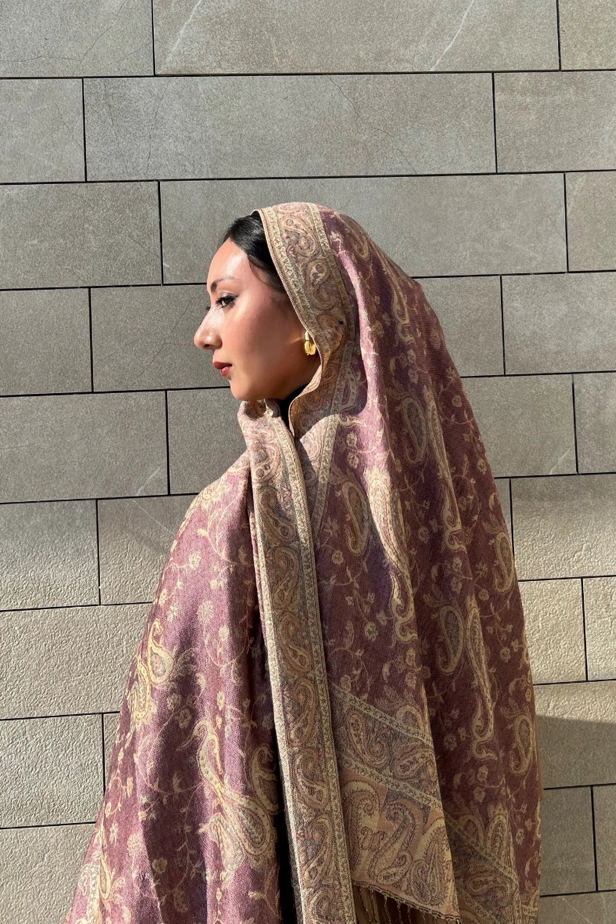 Luxury pashmina shawl - Pink