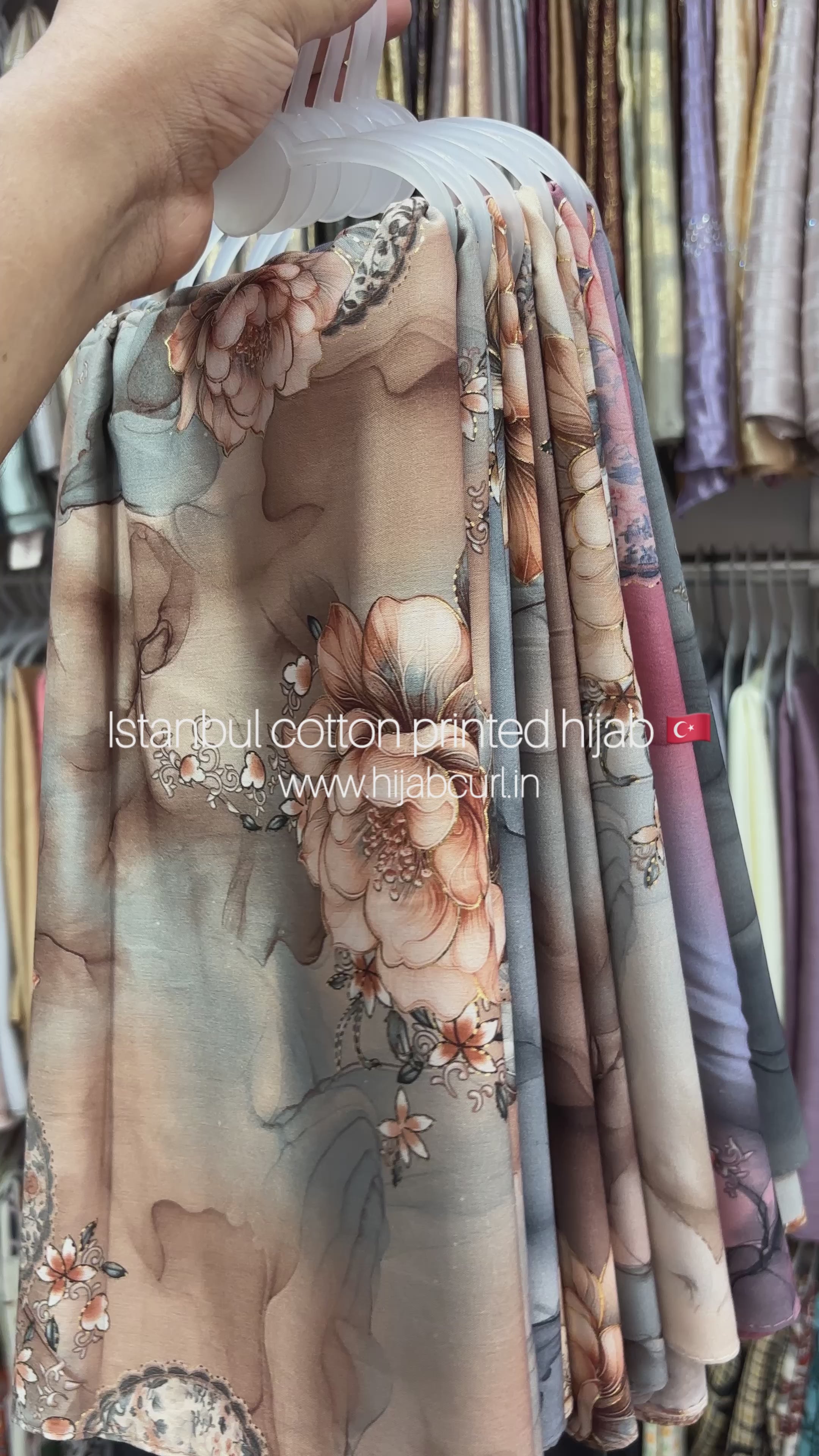 Istanbul cotton floral print hijab
